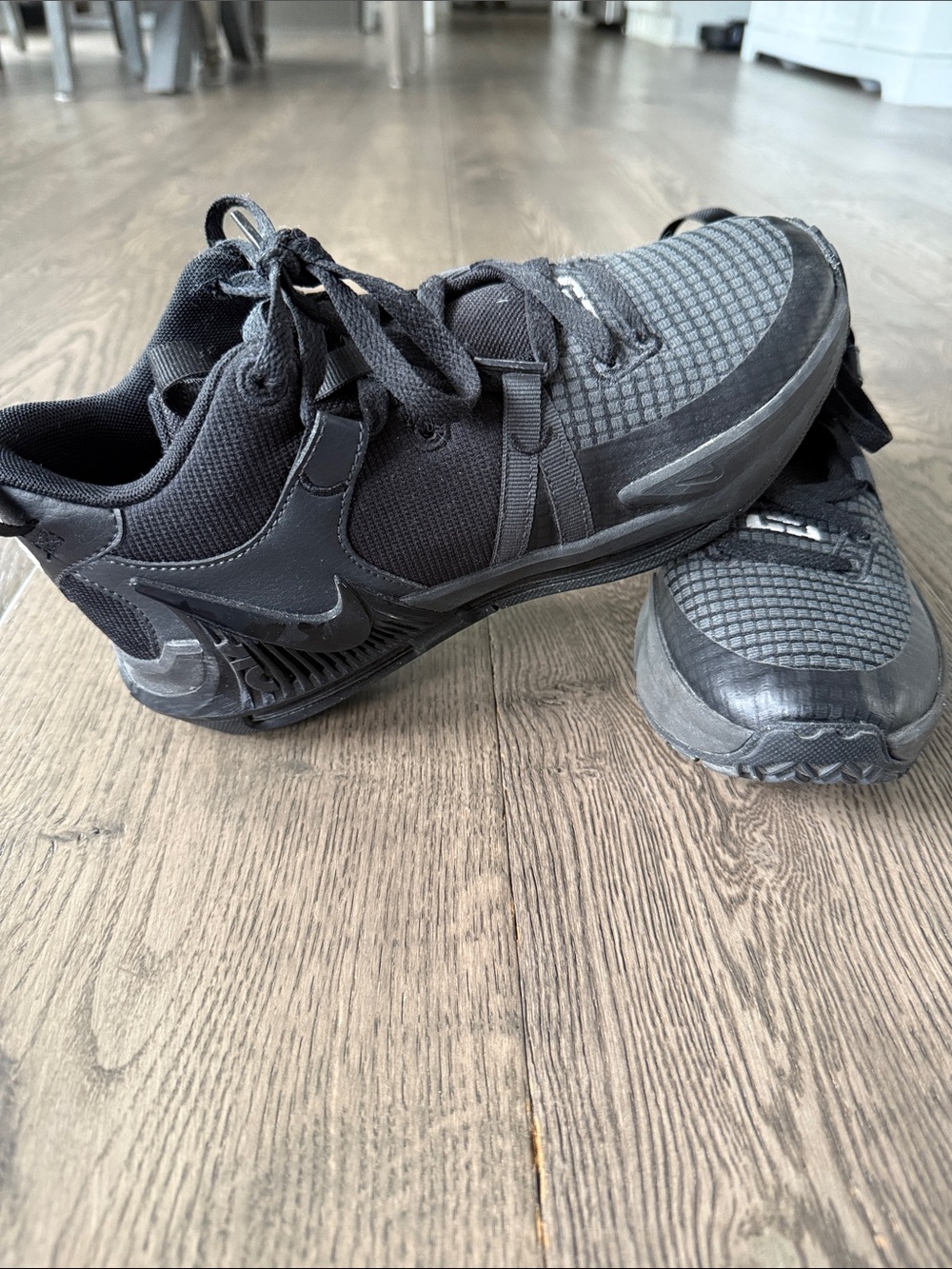 Nike Youth All-Black LeBron Basketball Shoes
